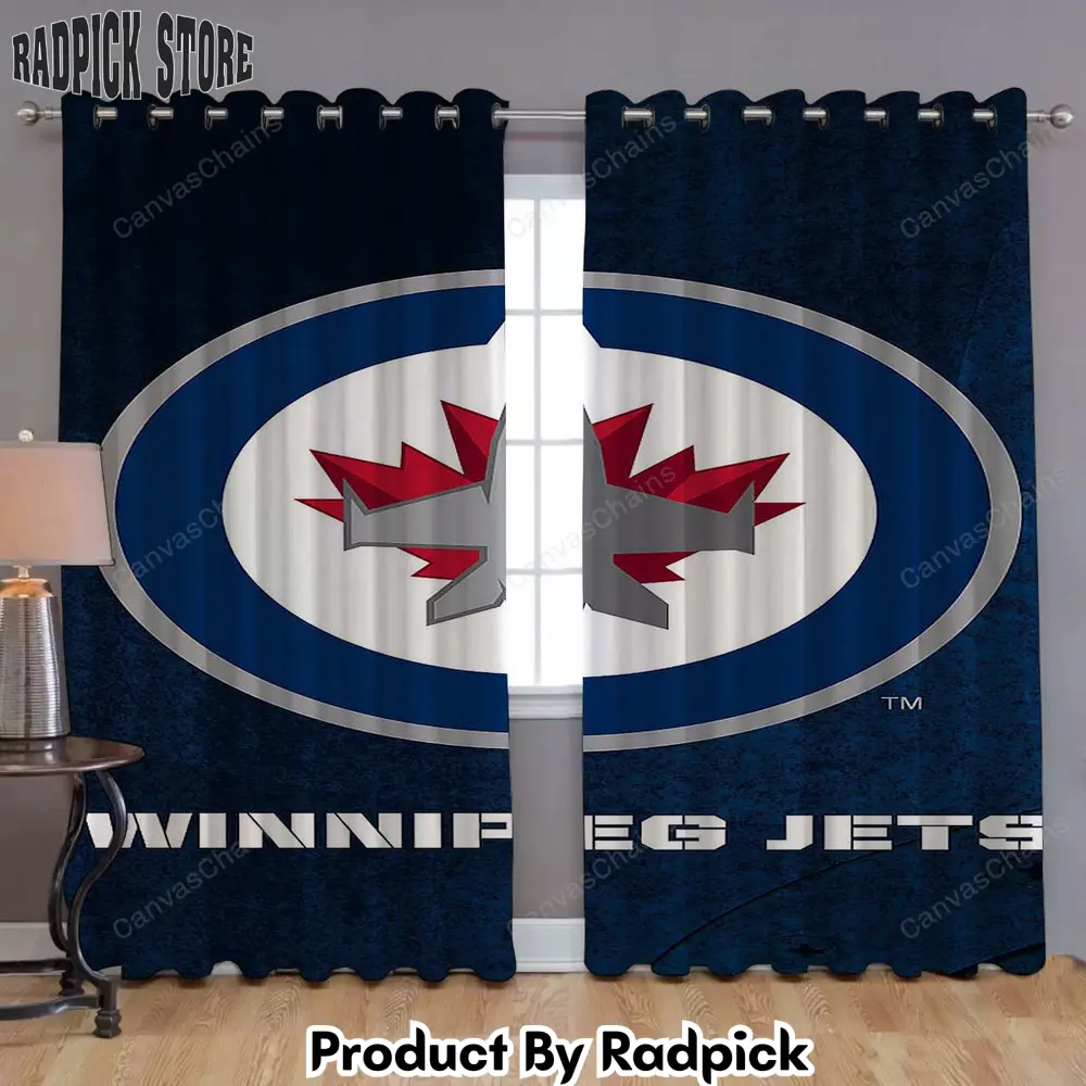 Radpick winnipeg jets window curtains hockey jets nhl2002 curtains living room curtains for window rp85213